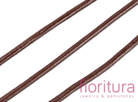RZEMIEŃ OKRĄGŁY SKÓRA NATURALNA 3MM KOLOR SADDLE BROWN