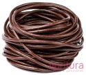RZEMIEŃ OKRĄGŁY SKÓRA NATURALNA 3MM KOLOR SADDLE BROWN