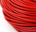 RZEMIEŃ OKRĄGŁY SKÓRA NATURALNA 3MM KOLOR CZERWONY