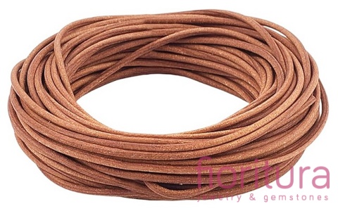 RZEMIEŃ OKRĄGŁY SKÓRA NATURALNA 2MM KOLOR PERU