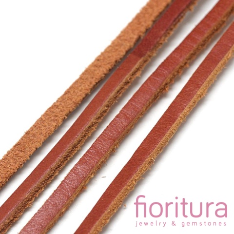 RZEMIEŃ PŁASKI SKÓRA NATURALNA 3X2MM KOLOR CHOCOLATE