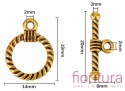 ZAPIĘCIE PRZEKŁADKOWE 20x14x3MM KOLOR ANTYCZNE ZŁOTO
