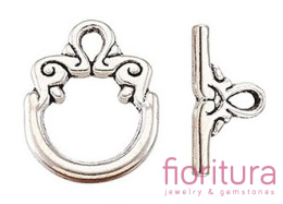 ZAPIĘCIE PRZEKŁADKOWE 20x15x2MM KOLOR STARE SREBRO