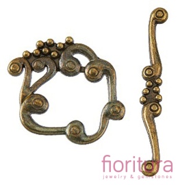 ZAPIĘCIE PRZEKŁADKOWE 24x27x2MM KOLOR STARE ZŁOTO