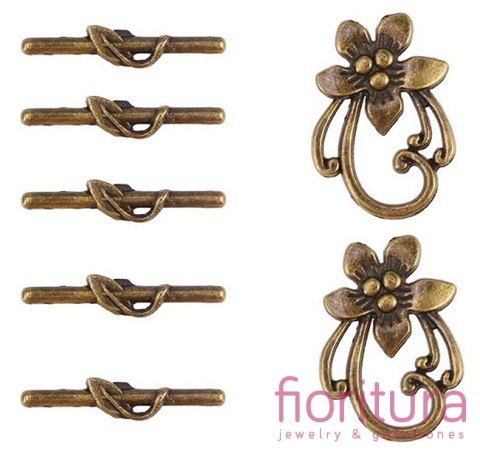 ZAPIĘCIE PRZEKŁADKOWE TOGGLE 28x20MM KOLOR STARE ZŁOTO