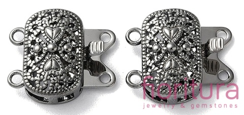 ZAPIĘCIE SZUFLADKOWE Z BLOKADĄ ROZDZIELACZ NA DWA OWAL 15x16x6MM KOLOR CZARNY