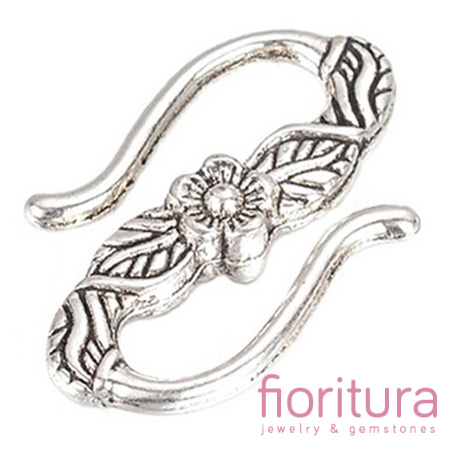 ZAPIĘCIE TYPU HAK 23x14x4MM KOLOR STARE SREBRO