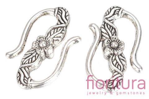 ZAPIĘCIE TYPU HAK 23x14x4MM KOLOR STARE SREBRO