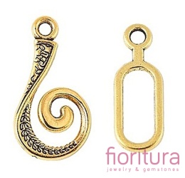 ZAPIĘCIE TYPU HAK 25,5x13,5MM KOLOR ZŁOTY