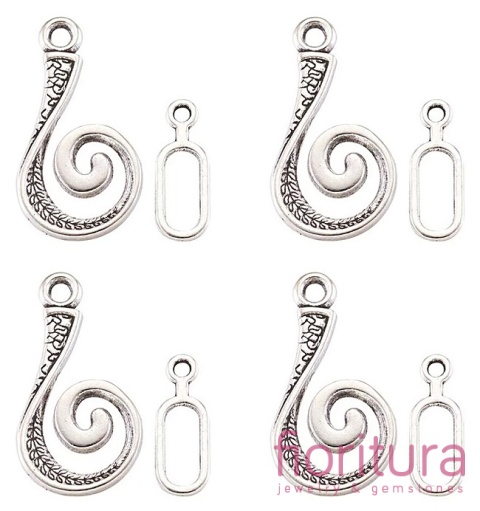 ZAPIĘCIE TYPU HAK 26x14MM KOLOR SREBRNY