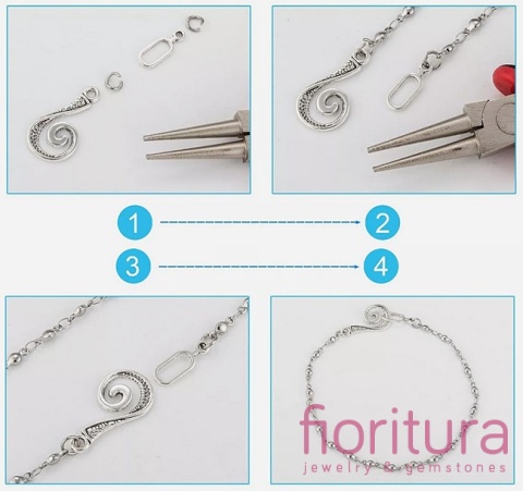 ZAPIĘCIE TYPU HAK 26x14MM KOLOR SREBRNY