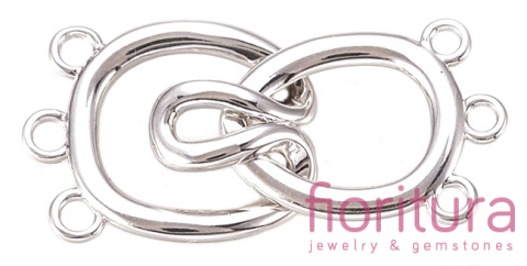 ZAPIĘCIE TYPU HAK ROZDZIELACZ NA TRZY 36x17X4,5MM KOLOR STARE SREBRO