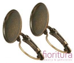 BAZA KOLCZYKA 32x14MM KABOSZON 13x18MM KOLOR STARE ZŁOTO 