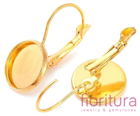 BAZA KOLCZYKA 26x14MM KABOSZON 12MM KOLOR ZŁOTY 