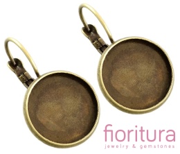 BAZA KOLCZYKA 22x11MM KABOSZON 8MM KOLOR STARE ZŁOTO 