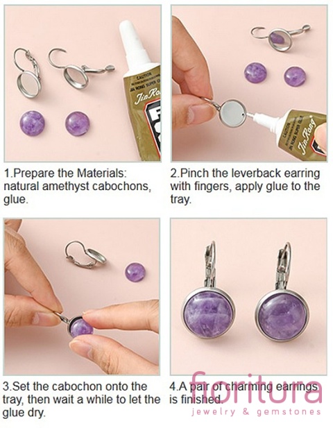 BAZA KOLCZYKA 28x16MM KABOSZON 15x15MM KOLOR STARE ZŁOTO 