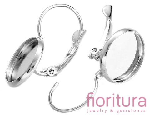 BAZA KOLCZYKA 26x14MM KABOSZON 12MM KOLOR STARE SREBRO  