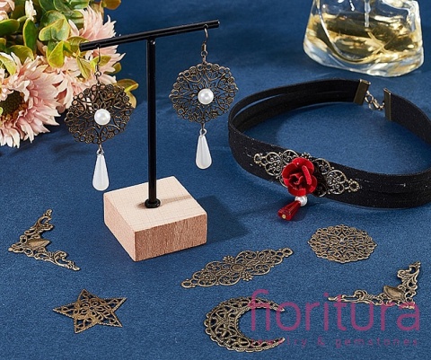 BAZA, ŁĄCZNIK,ZAWIESZKA FILIGRAN 48x47x2MM KOLOR STARE SREBRO