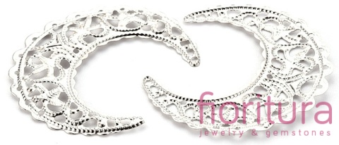 BAZA, ŁĄCZNIK,ZAWIESZKA FILIGRAN 43x38x0,5MM KOLOR STARE SREBRO