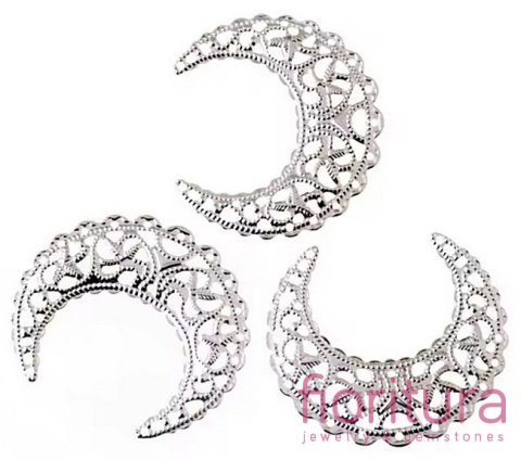 BAZA, ŁĄCZNIK,ZAWIESZKA FILIGRAN 43x38x0,5MM KOLOR STARE SREBRO