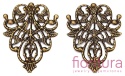 BAZA, ŁĄCZNIK,ZAWIESZKA FILIGRAN 35x25x0,5MM KOLOR STARE ZŁOTO