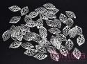 BAZA, ŁĄCZNIK,ZAWIESZKA FILIGRAN LIŚĆ 24x14x0,2MM KOLOR STARE SREBRO