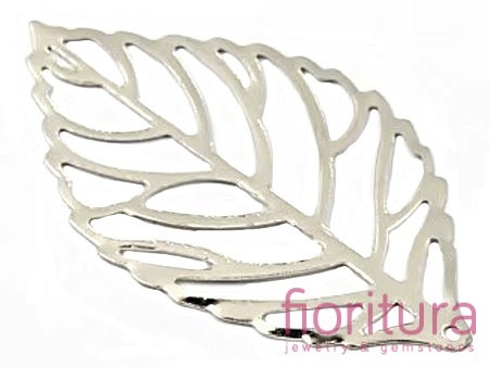 BAZA, ŁĄCZNIK,ZAWIESZKA FILIGRAN LIŚĆ 24x14x0,2MM KOLOR STARE SREBRO