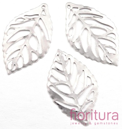 BAZA, ŁĄCZNIK,ZAWIESZKA FILIGRAN LIŚĆ 24x14x0,2MM KOLOR STARE SREBRO