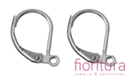 BIGLE ANGIELSKIE 15x10MM KOLOR PLATINUM