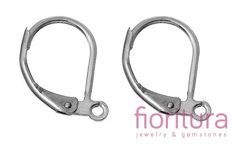 BIGLE ANGIELSKIE 15x10MM KOLOR PLATINUM