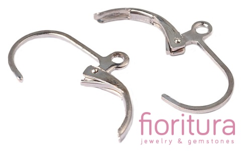 BIGLE ANGIELSKIE 15x10MM KOLOR PLATINUM