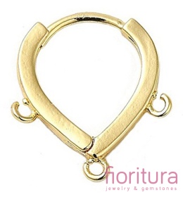 BIGLE ANGIELSKIE TYPU HUGGIE HOOP 17x15x2,5MM KOLOR ZŁOTY