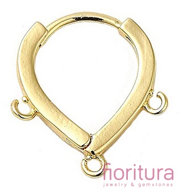 BIGLE ANGIELSKIE TYPU HUGGIE HOOP 17x15x2,5MM KOLOR ZŁOTY