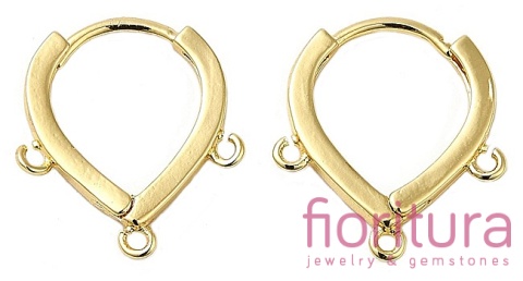 BIGLE ANGIELSKIE TYPU HUGGIE HOOP 17x15x2,5MM KOLOR ZŁOTY