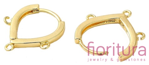 BIGLE ANGIELSKIE TYPU HUGGIE HOOP 17x15x2,5MM KOLOR ZŁOTY