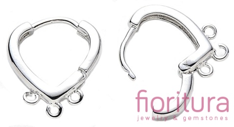 BIGLE ANGIELSKIE TYPU HUGGIE HOOP 17x15x2,5MM KOLOR PLATINUM