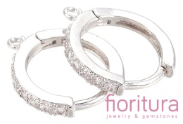 BIGLE ANGIELSKIE TYPU KAJDANKI MICRO PAVE Z SZEŚCIENNYMI CYRKONIAMI CRYSTAL16x14x2MM KOLOR PLATINUM 