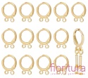 BIGLE ANGIELSKIE TYPU KAJDANKI Z DWOMA OTWORAMI 14,5x11,5x2MM KOLOR ZŁOTY 