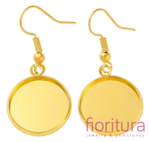 BAZA KOLCZYKA OK.37x18MM KABOSZON 16MM KOLOR ZŁOTY