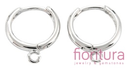 BIGLE KAJDANKI TYPU HUGGIE HOOP 17x14x2MM KOLOR PLATINUM 