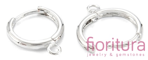 BIGLE KAJDANKI TYPU HUGGIE HOOP 17x14x2MM KOLOR PLATINUM 