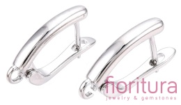 BIGLE ZATRZASKOWE OZDOBNE 18x10x3MM KOLOR STARE SREBRO