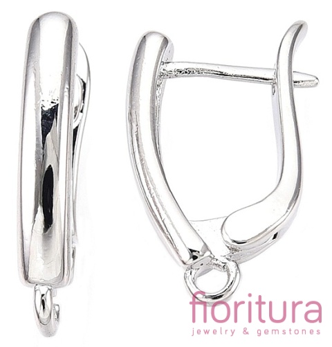 BIGLE ZATRZASKOWE OZDOBNE 18x10x3MM KOLOR STARE SREBRO