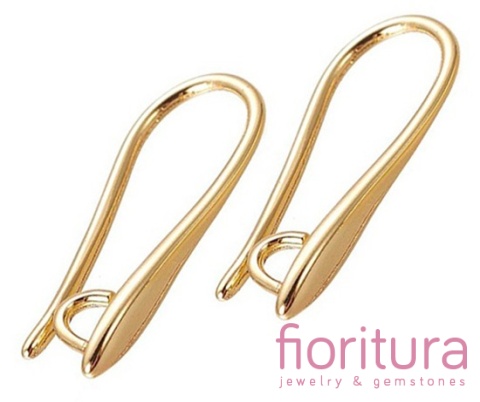 BIGLE OTWARTE OZDOBNE 19,5x8x2,5MM KOLOR ZŁOTY