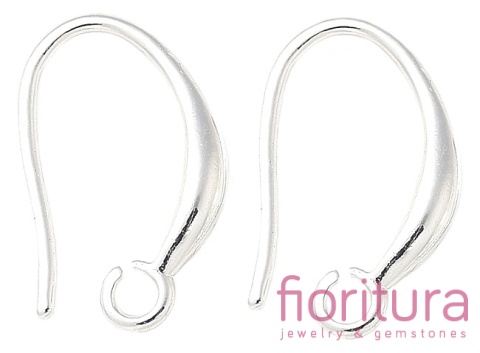 BIGLE OTWARTE OZDOBNE 15x8,5x2,5MM KOLOR SREBRNY