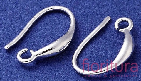 BIGLE OTWARTE OZDOBNE 15x8,5x2,5MM KOLOR SREBRNY