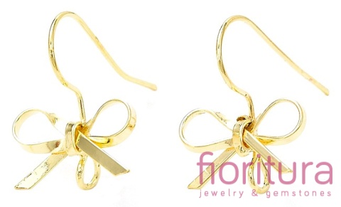 BIGLE OTWARTE Z KOKARDKĄ 16x15MM KOLOR ZŁOTY