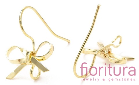 BIGLE OTWARTE Z KOKARDKĄ 16x15MM KOLOR ZŁOTY