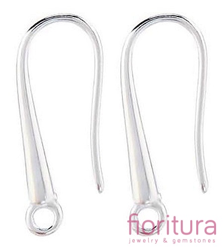 BIGLE OTWARTE Z KROPLĄ 21x9x3MM KOLOR SREBRNY