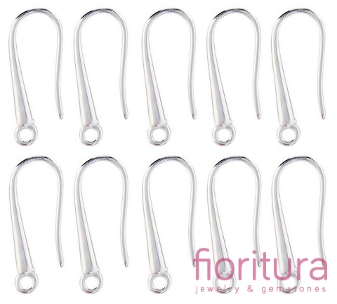 BIGLE OTWARTE Z KROPLĄ 21x9x3MM KOLOR SREBRNY